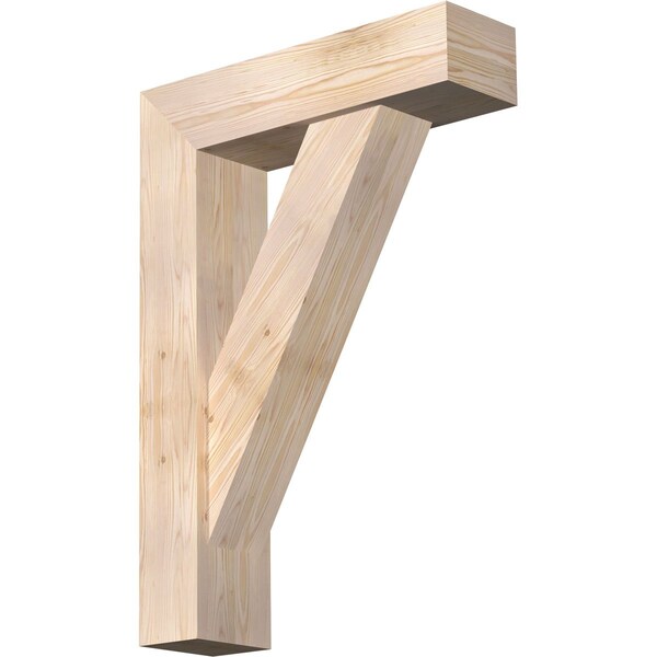 Ekena Millwork Traditional Craftsman Smooth Bracket w/ Offset Brace, Douglas Fir, 7 1/2"W x 28"D x 40"H BKT0806X28X40TRA04SDF - main